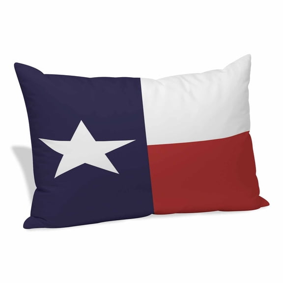 Blue Red White Texas Flag with Star, Pillow Protectors with Zipper Standard Size, Minimalistic Geometric Stripe Soft Brushed Breathable Throw Pillow Covers, Pillowcase for Couch Sofa Bedroom 20"x26"