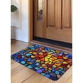 thumbnail image 1 of Blue Red Yellow Door Mat&nbsp;Indoor Outdoor Entrance, Non Slip Rug for Kitchen Bathroom Entryway Rug, Modern Colored Rainbow Stained Glass Washable Doormat Floor Mat for Office Home Decor 24x36 Inch, 1 of 8