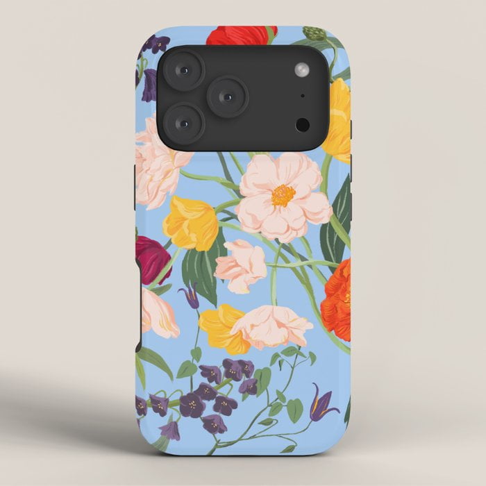 Blue, Red, Yellow and Blush Wildflower Tough Case for Apple iPhone ...