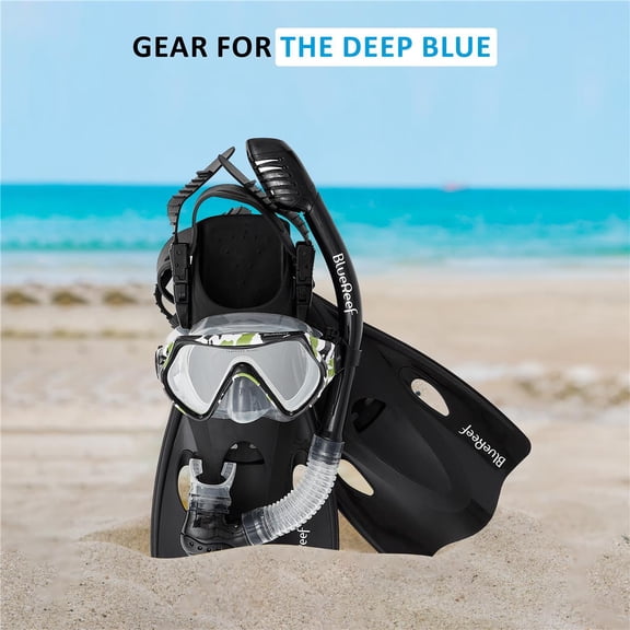 Blue Reef Dreamers Kids Snorkeling Set Camo
