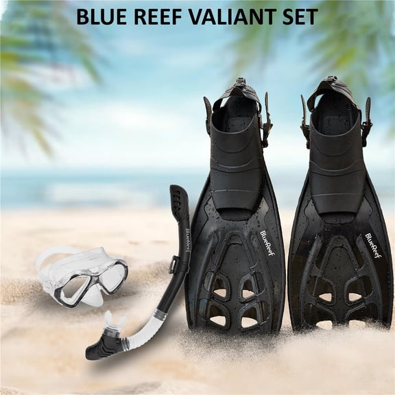 Blue Reef Sentinel Snorkeling Set Small/Medium Black