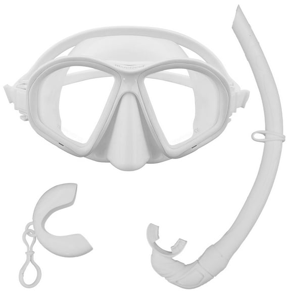 Blue Reef White Freediving Mask & Snorkel Set