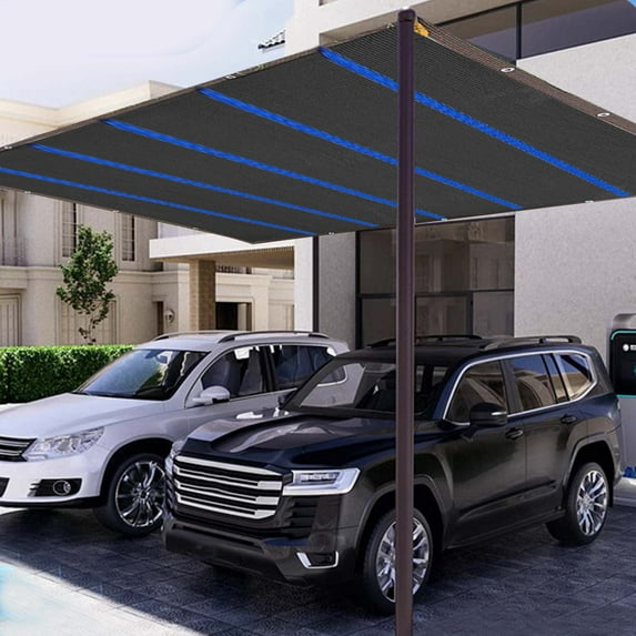 Blue Reinforced Shade Cloth - Sunblock Net for Garden Patio,Shade Sails for Plants Greenhouse Outdoor Pergola Lawn Swimming Pool Sun Shade Cloths for Kennel Chicken Coop Easier to Hang Shade Net Cover