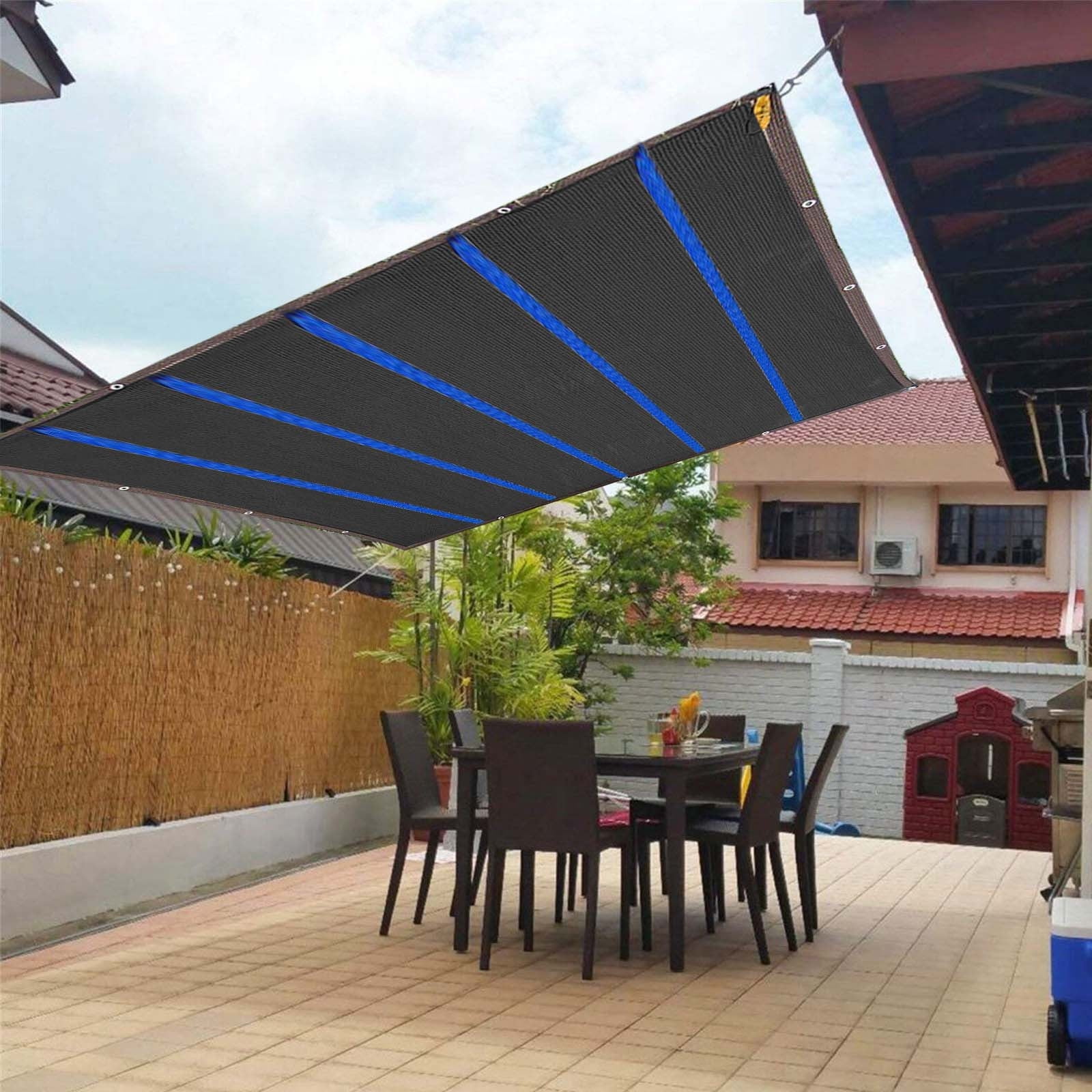 Blue Reinforced Shade Cloth - Sunblock Net for Garden Patio,Shade Sails ...