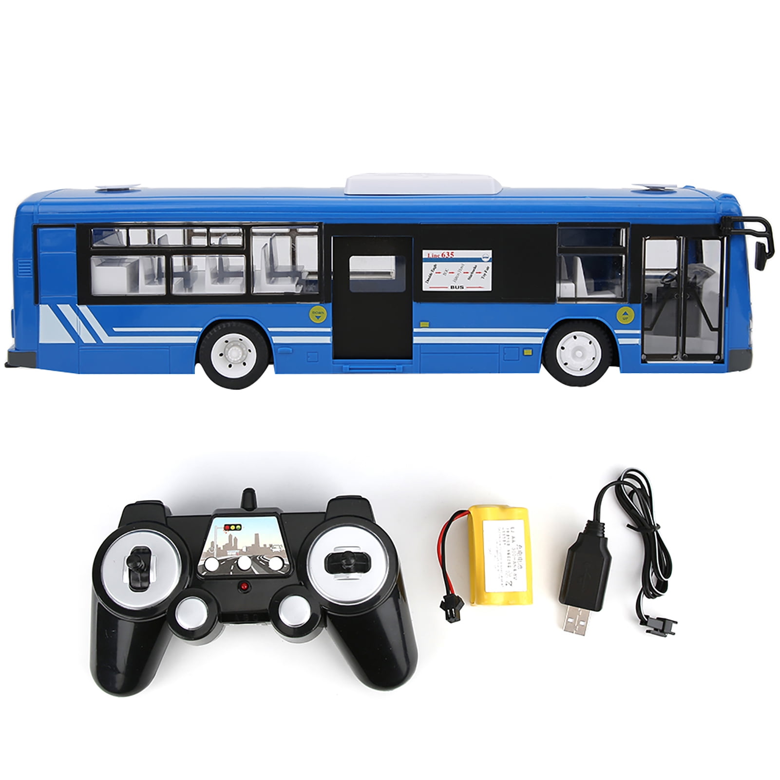 Blue Remote Control Bus 2.4GHz Electric With Simulation Sound Light 1