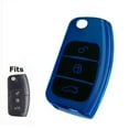 thumbnail image 1 of Blue Remote Key Fob Cover Case For Ford Flip Key 3 Button Hull Protection, 1 of 10