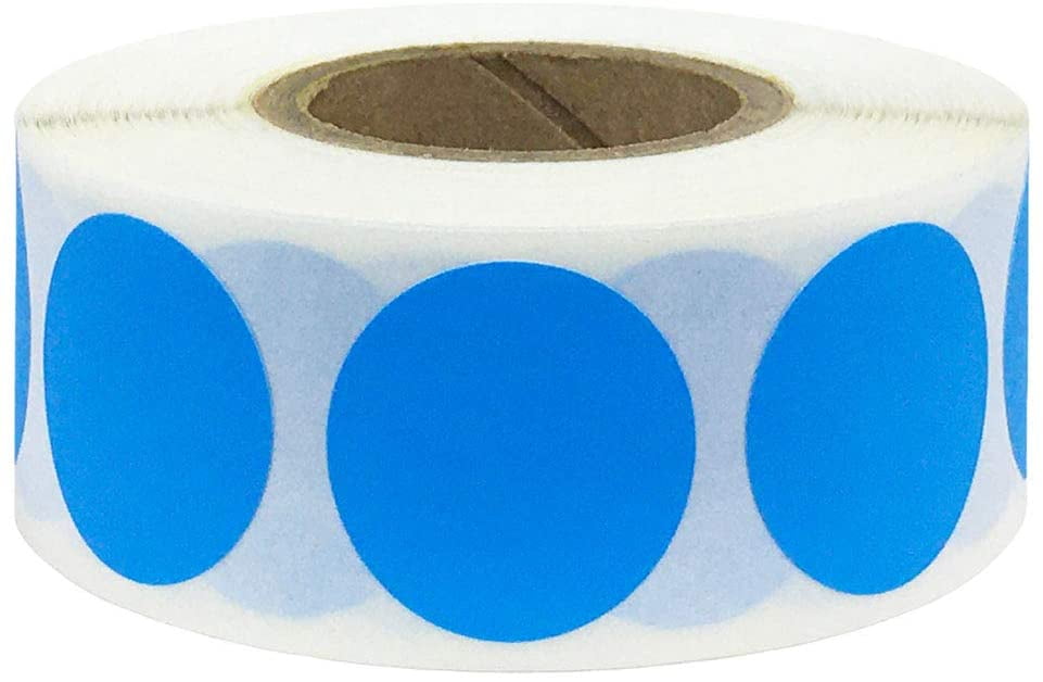 Blue Removable Color Coding Labels for Organizing Inventory 19 mm 0.75 ...