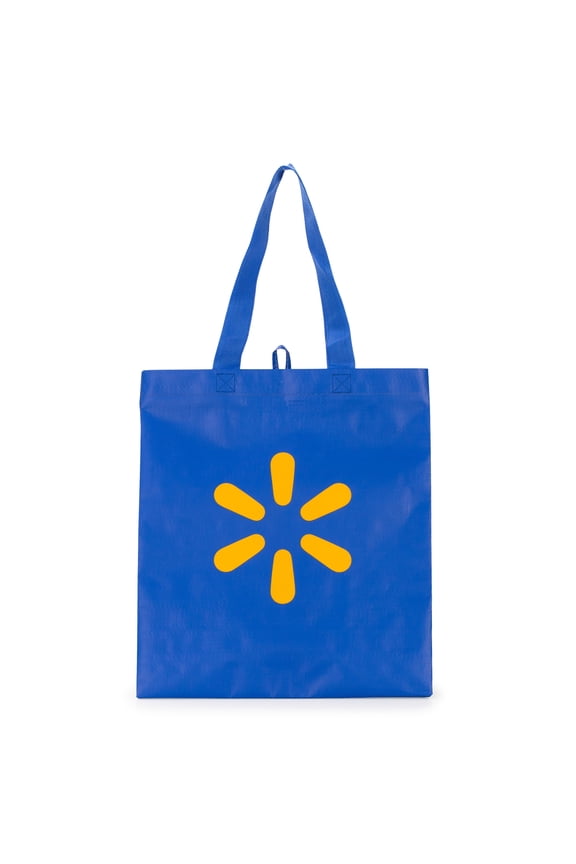 Walmart Reusable Grocery Bag, Foldable Shopping Bag, Durable Tote Bag, Blue