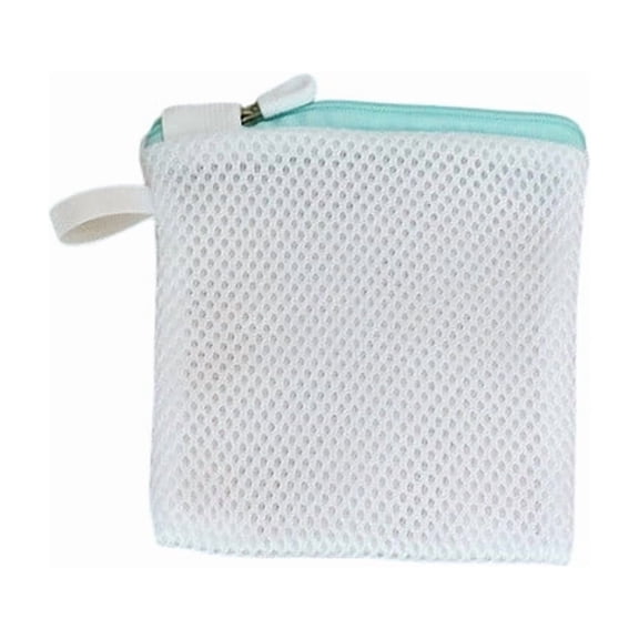 Blue Reusable Mesh Laundry Bag With Zipper For Laundry Pods Scents Beads Prevents Detergent Residue