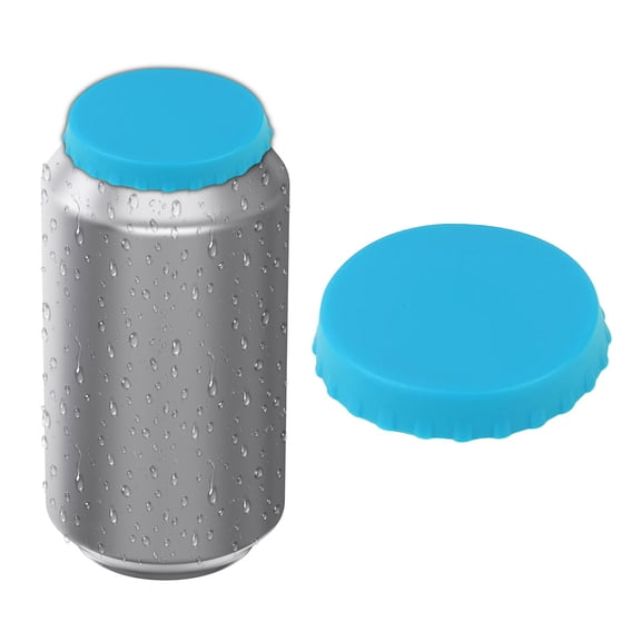 Blue Reusable Silicone Can Lids – Dusknt Dust Cap for Aluminum Cans, Airtight Seal for Beer & Drinks, Fast & Easy to Use, Spring Party & Picnic Essential (Blue)