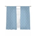 thumbnail image 1 of Blue Rhombus Sheer Curtains 2 Panels Set Modern Blue Plaid Abstract Geometric Diamond Lattice Sheer Window Curtains Light Filtering Rod Pocket Voile Drapes for Bedroom Living Room 52"X72", 1 of 8