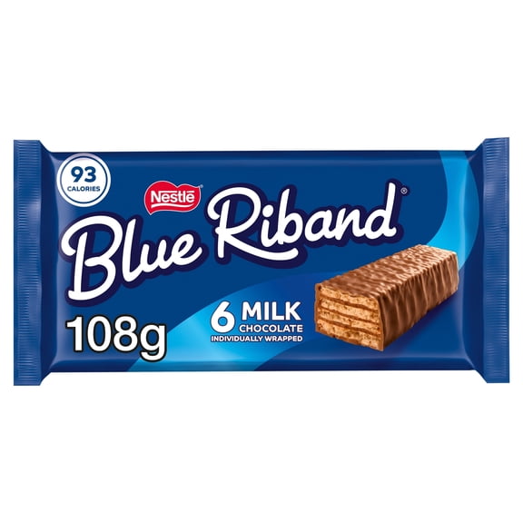 Blue Riband Wafer Biscuit Bar 6 Pack Multipack 108g, Imported from Britain