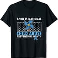 thumbnail image 1 of Blue Ribbon April Child Abuse Prevention Month Awareness Womens T-Shirt, 1 of 5