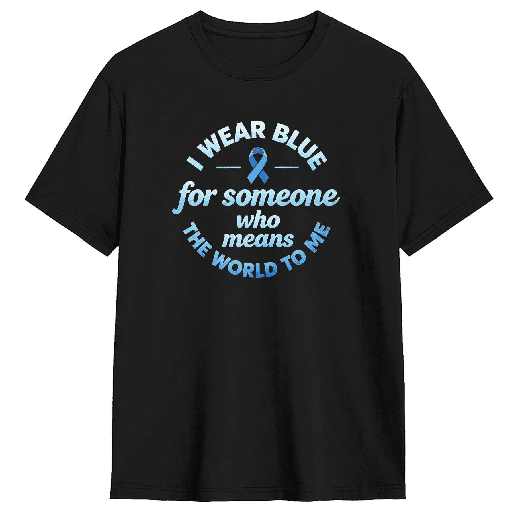 Blue Ribbon Awareness Support Quote Vintage Graphic Tee for Men and ...