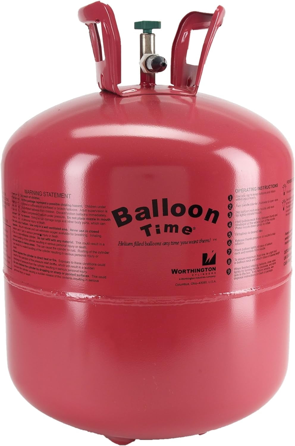 Blue Ribbon Balloon Time Large Helium Tank