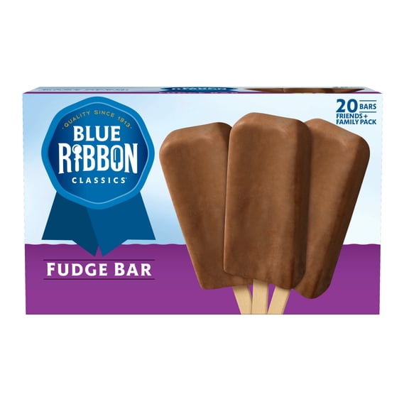 Blue Ribbon Classics Chocolate Flavored Fudge Frozen Dessert Treat Bar, 45 fl oz, 20 Pack