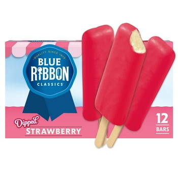 Blue Ribbon Classics Strawberry Dipped Frozen Treat Bar, 12pk