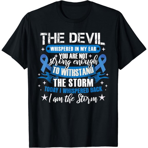 Blue Ribbon | Colonscopy Colorectal Colon Cancer Warrior T-Shirt