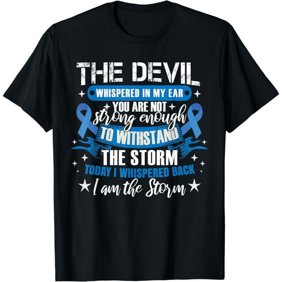 Blue Ribbon | Colonscopy Colorectal Colon Cancer Warrior T-Shirt