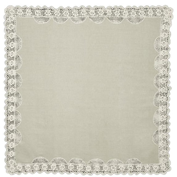 Heritage Lace BRC-4242NA 42 x 42 in. Blue Ribbon Crochet Table Topper, Natural