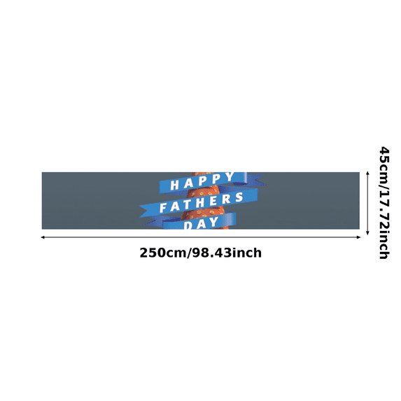 Blue Ribbon Design Happy Father's Day Banner Decorative Festive Display for Father's Day Celebration Family Gathering