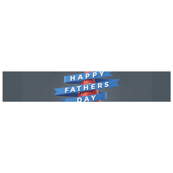 Blue Ribbon Design Happy Father's Day Banner Decorative Festive Display for Father's Day Celebration Family Gathering