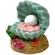 Blue Ribbon Exotic Environments Surf City Open Clam with Pearl [Aquarium Ornaments and Ruins, New Aquarium Supplies, Blue Ribbon Pet, Aquarium Supplies] 1 count