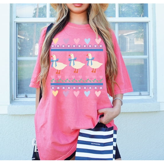 Blue Ribbon Goose T-Shirt: 1980S Style Art Comfort Tee All Size S-5XL ...