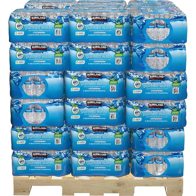 Blue Ribbon Kirkland Signature Purified Drinking Water 16.9 Fl Oz (Each ...