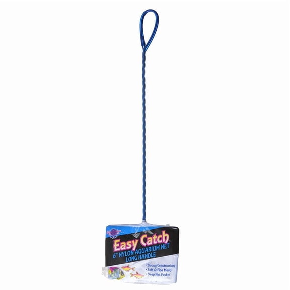 Blue Ribbon Pet Products Blue Ribbon Easy Catch Nylon Aquarium Net with Long Handle 22.5"L x 6"W