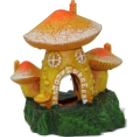 Blue Ribbon Pet Products EE-1911 3.5 x 2.75 x 3.75 in. Exotic Environments Mushroom Hut