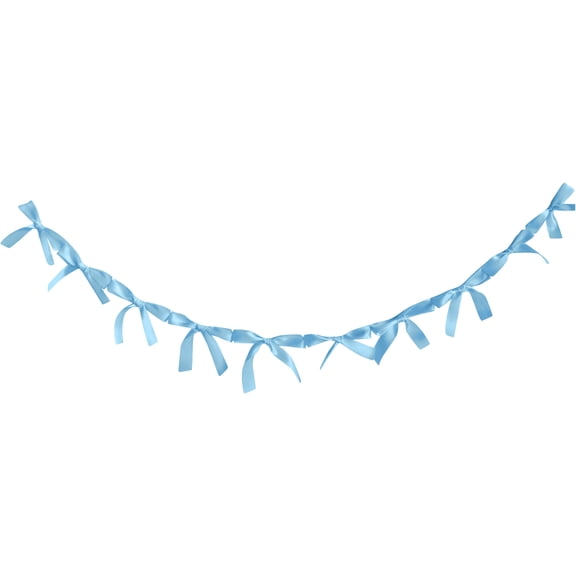 Blue Ribbon Streamers, Reusable 1.6m Long Ribbon Bows for Party Wedding Decorations, Pack of 10, Easy to Hang for Bridal Shower Birthday Festival Event Room Decor