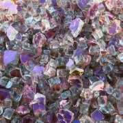 Blue Ridge Brand  1/2" Reflective Fire Pit Glass for Fireplace and Landscaping - Rose - 50 Pound