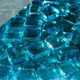 thumbnail image 1 of Blue Ridge Brand 1" Reflective Fire Glass Cubes - Professional Grade Fire Pit Glass Squares - Aqua Blue - 50 Pound, 1 of 6