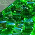 thumbnail image 1 of Blue Ridge Brand 1" Reflective Fire Glass Cubes - Professional Grade Fire Pit Glass Squares - Green - 20 Pound, 1 of 6