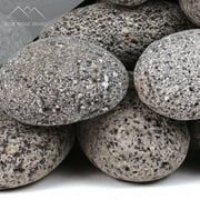 Blue Ridge Brand Lava Rock - Black/Gray Lava Pebbles - Volcanic Rock - Landscaping Rocks - Large - 50 Pound