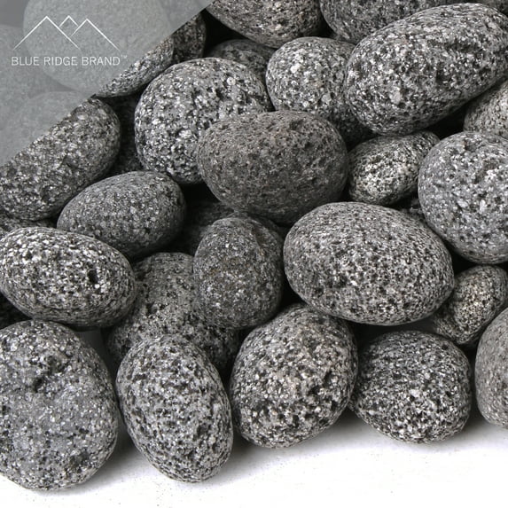 Blue Ridge Brand Lava Rock - Black/Gray Lava Pebbles - Volcanic Rock - Landscaping Rocks - Small - 50 Pound