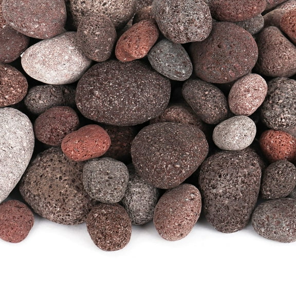 Blue Ridge Brand Lava Rock - Tumbled Lava Stones - Red Lava Pebbles - Volcanic Rock - Landscaping Rocks