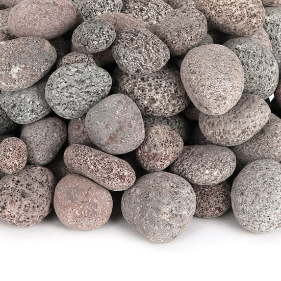 Blue Ridge Brand Lava Rock - Tumbled Lava Stones - Red Lava Pebbles - Volcanic Rock - Landscaping Rocks