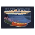 thumbnail image 1 of Blue Ridge, Georgia, Canoe and Lake, Contour Birch Wood Wall Sign (6x9 Rustic Home Decor, Ready to Hang Art), 1 of 5