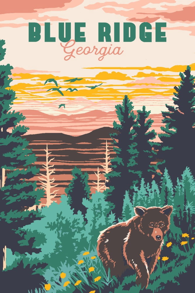 Blue Ridge, Georgia, Explorer Series (16x24 Giclee Gallery Art Print ...