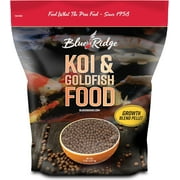 Blue Ridge Koi Fish Food 5lb - Koi Food 3/16” Large and Mini Blend Growth Formula, Goldfish Food, Premium Fish Food for Ponds, Ponds Fish Food, Floating Pond Pellets