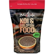 Blue Ridge Koi Fish Food 2lb - Koi Food Large 3/16 Growth Formula, Goldfish Food, Premium Fish Food for Ponds, Ponds Fish Food, Floating Pond Pellets