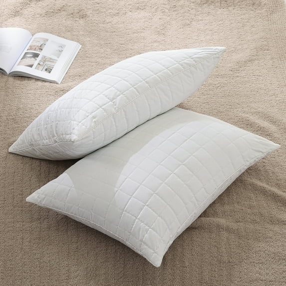 Blue Ridge Home Blue Ridge Activ Shredded Memory Foam Pillow With Quilted Zipper Cover - White Set of 2 - King