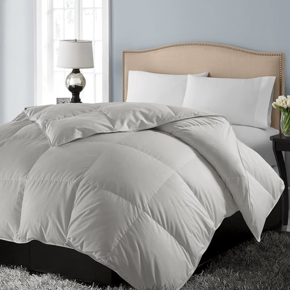 Blue Ridge Home Fashions 1000 TC Pima Cotton Cover Down Alternative Comforter - Full/Queen 90X98", Grey