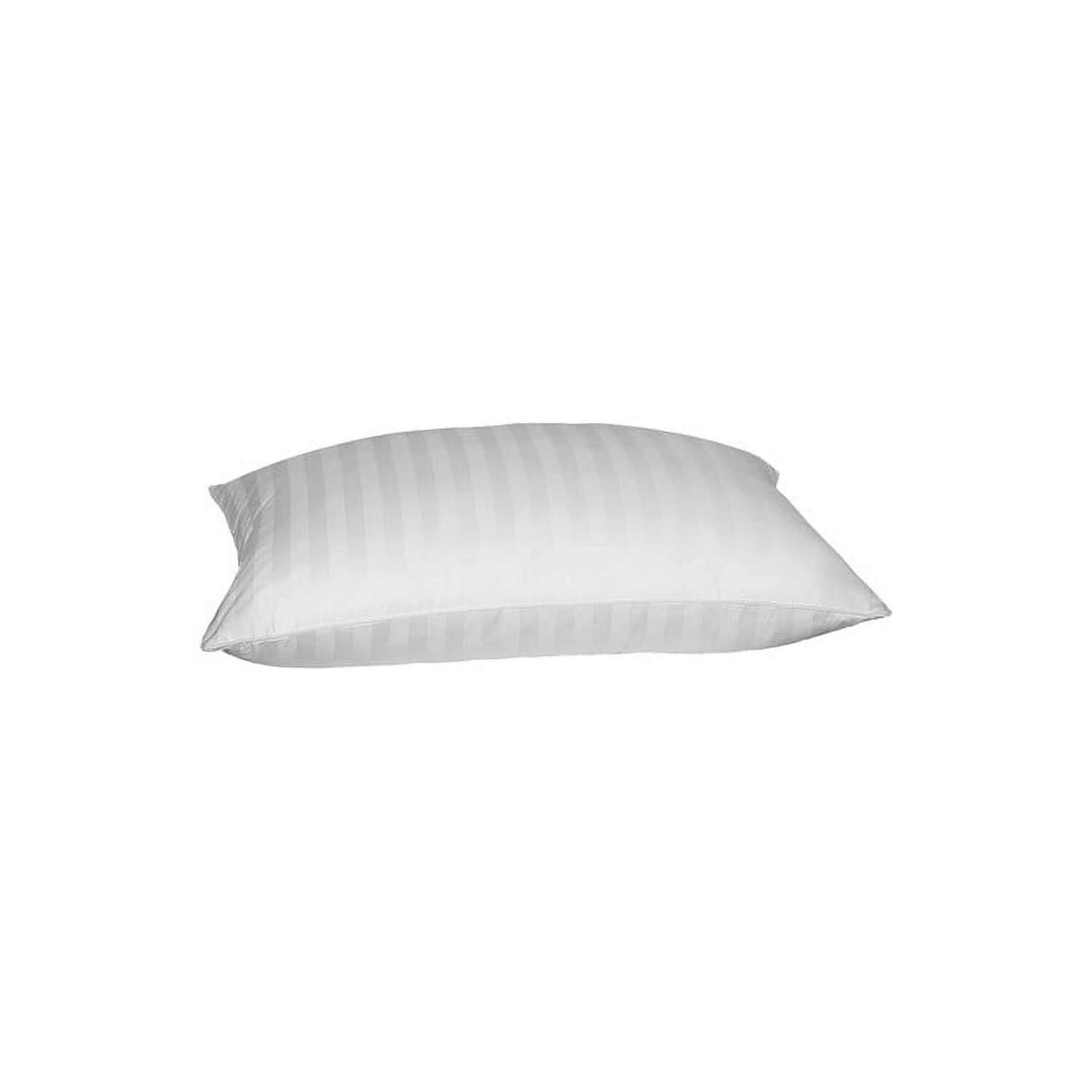 Jumbo White Cotton Damask Stripe Down Pillow