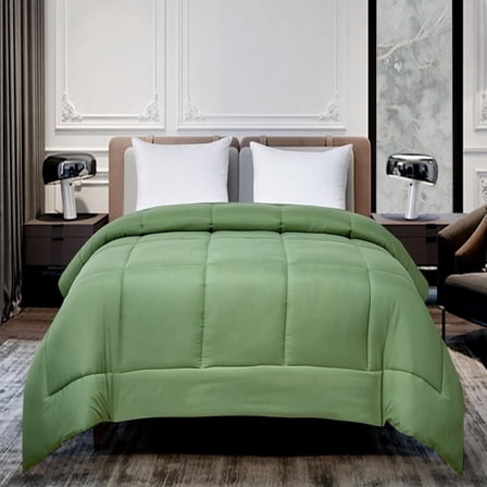 Blue Ridge Home Fashions Down Alternative Quilt Comforter for All Season, Twin, Olive/Sage
