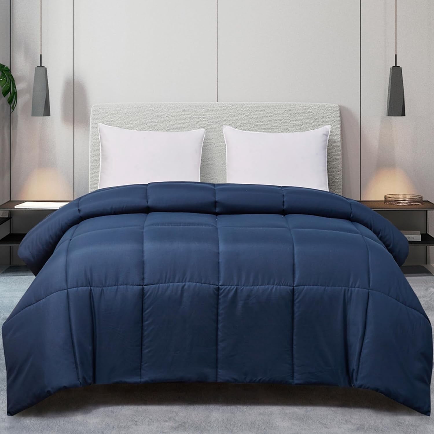 Blue Ridge Home Fashions Down Alternative All Season Comforter - Hypoallergenic Polyester Fill Twin