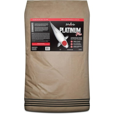 Blue Ridge Koi Fish Food 50lb - Koi Food 3/16” Platinum Pro Formula Goldfish Food, Premium Fish Food for Ponds, Floating Pond Pellets Fish Food