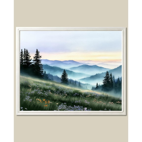 Blue Ridge Mountains Art Print North Carolina Landscape Wall Art Home Interior Accent